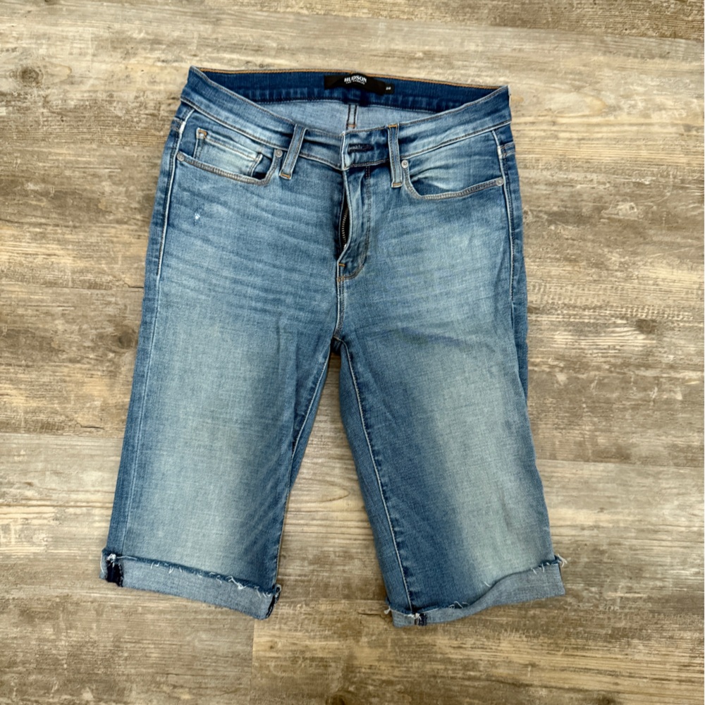 Hudson Jeans Light Blue Denim knee shorts
